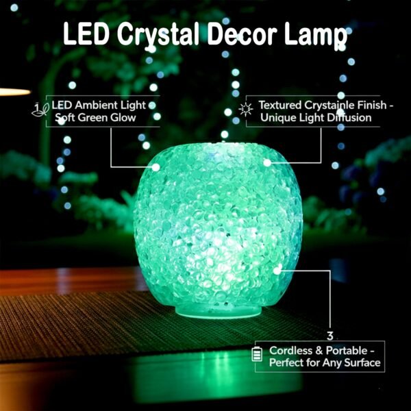 decorative led crystal table lamp with color changing (1 pc)
