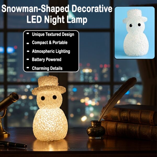 snowman shaped decorative led night lamp (1 pc) snowman shaped decorative led night lamp (1 pc)