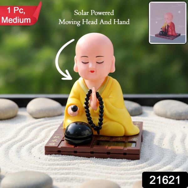 yellow solar powered sitting buddha statue (1 pc / medium) yellow solar powered sitting buddha statue (1 pc / medium)