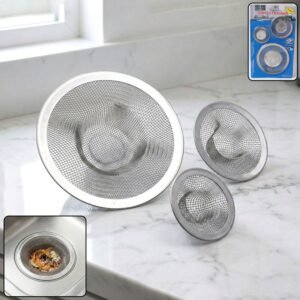 stainless steel sink drain strainer set (3 pc)
