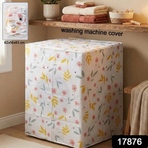 waterproof & dustproof floral washing machine cover (62Ã—56Ã—83 cm)