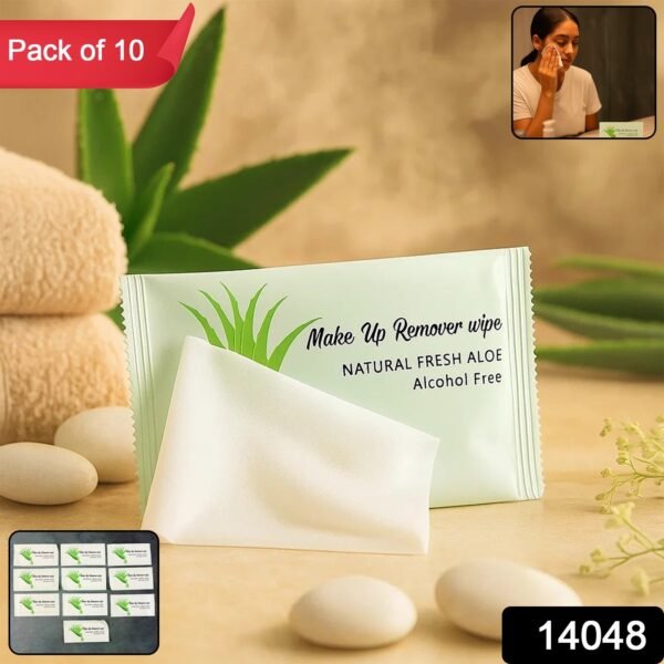 premium natural aloe makeup remover wipes (pack of 10 pc)