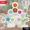 white baby spinner toy set â€“ sensory suction spin toys (3 pc set)
