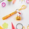 cute cartoon cat & pumpkin theme silicone keychain (1 pc) cute cartoon cat & pumpkin theme silicone keychain (1 pc)