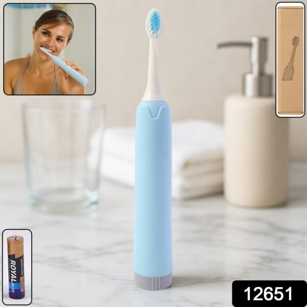 portable battery operated electric toothbrush (1 pc)