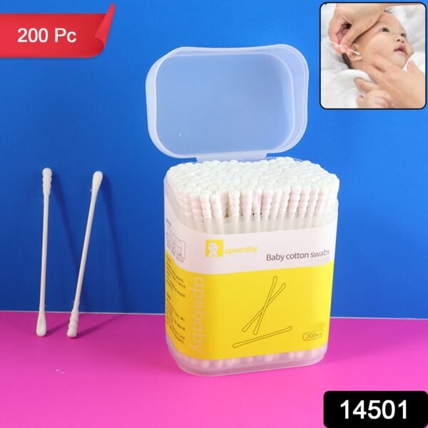 premium ultra soft baby cotton swabs (200 pc)