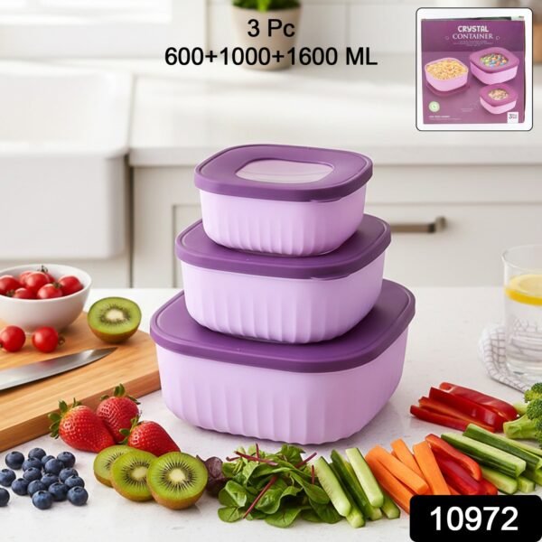 premium 3 piece food storage container set