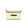 foldable storage box with lid and handles cotton linen organizer for nursery