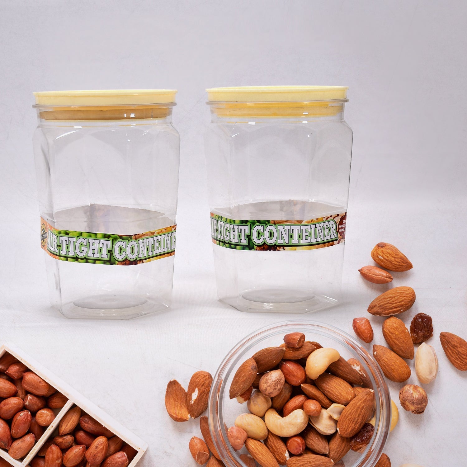 air tight kitchen storage container (approx 1100ml, set of 2pcs)