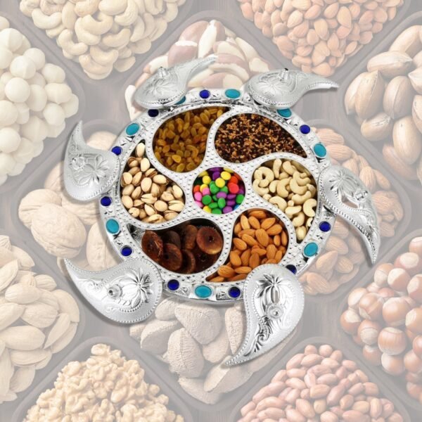 multipurpose 7 compartment dry fruit & snack storage box