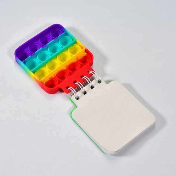 square it fidget spiral notebook bubble push silicon toy school use