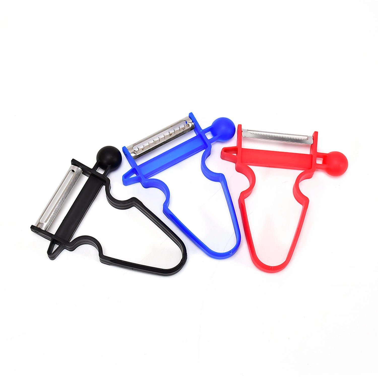 3pc durable blade vegetable peelers with ergonomic handles