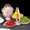 3 layer foldable multi purpose snack, fruit & dessert serving stand (1 pc)