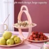 3 layer foldable multi purpose snack, fruit & dessert serving stand (1 pc)