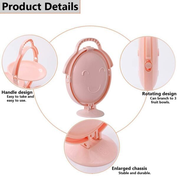 3 layer foldable multi purpose snack, fruit & dessert serving stand (1 pc)