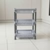 3 layer multipurpose kitchen storage basket rack