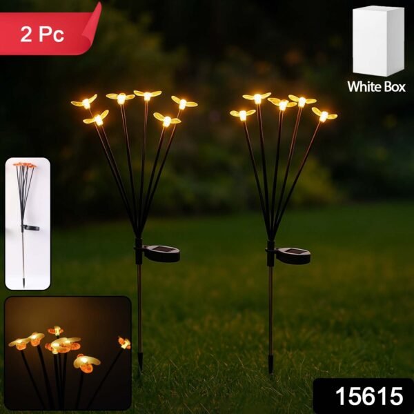 premium solar powered decorative firefly garden light (2 pc set)