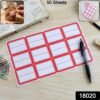 writable label stickers â€“ 50 sheets