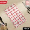 50 sheets self adhesive label stickers