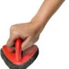 bathroom brush with abrasive scrubber for superior tile cleaning