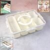 6 compartment fridge storage box with lid