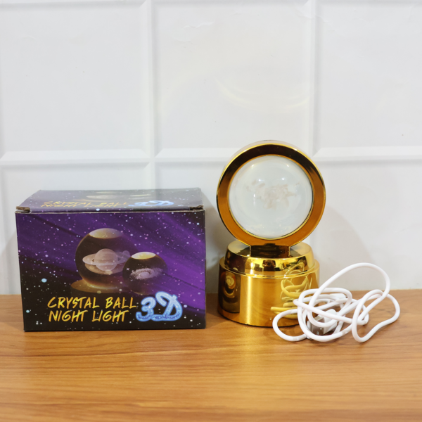 bajrang bali 3d crystal ball night light with led illumination (1 pc)
