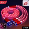 3 in 1 led glow fast charging cable (1 pc)