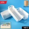 white plastic storage basket tray set (4 pcs)