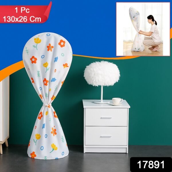 flower printed fan cover 1 pc, 130x26 cm