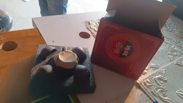 premium black clay / ceramic tea set with teapot & 4 cups