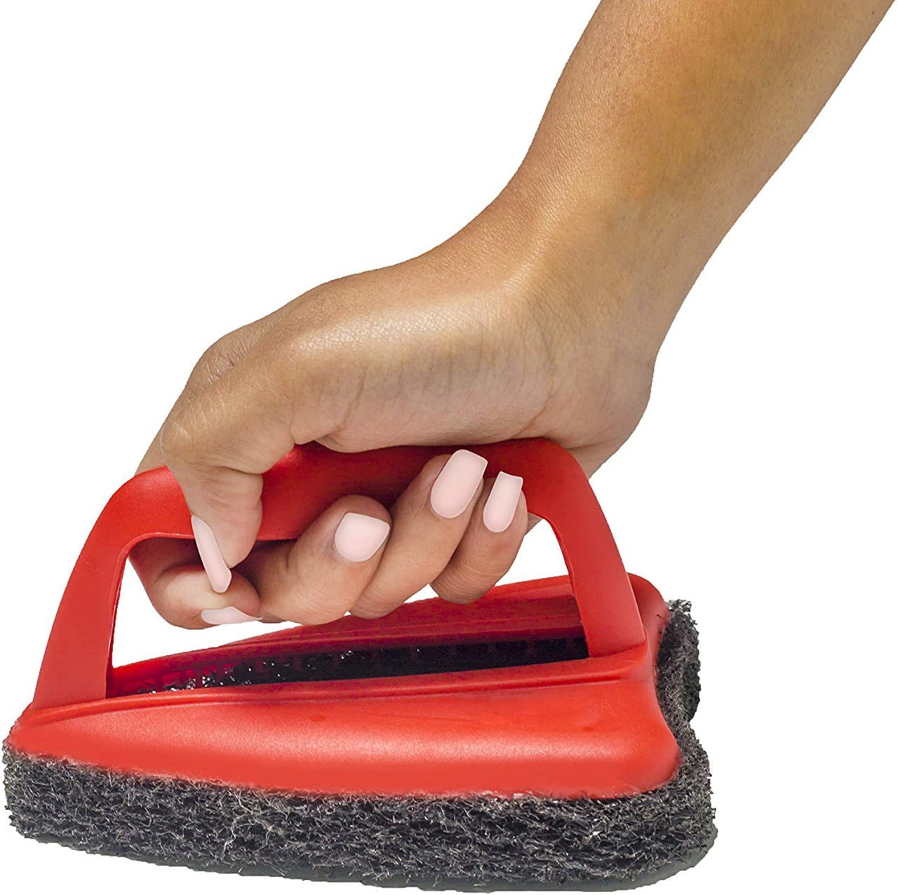 bathroom brush with abrasive scrubber for superior tile cleaning