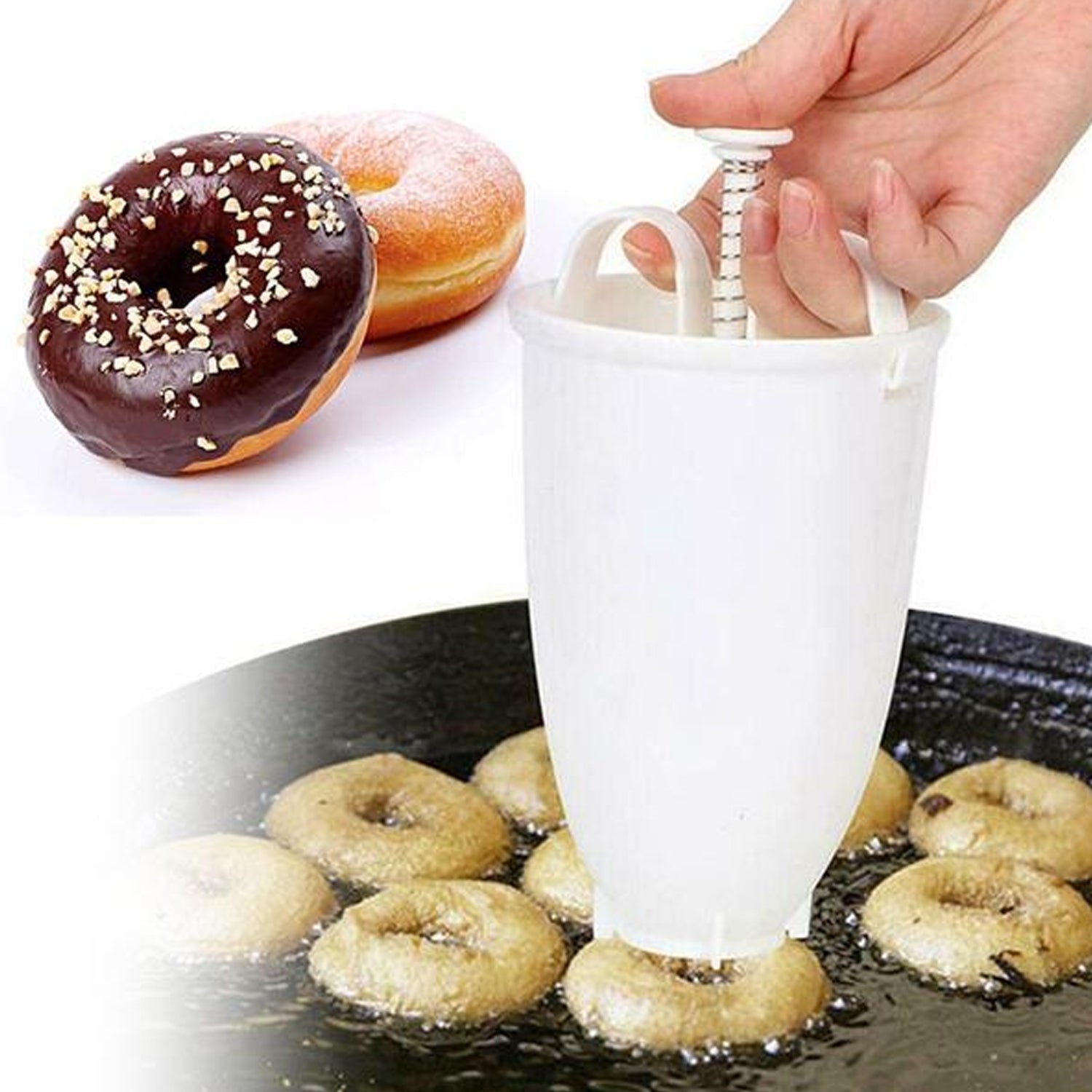 mini donut & medu vada maker dispenser plastic