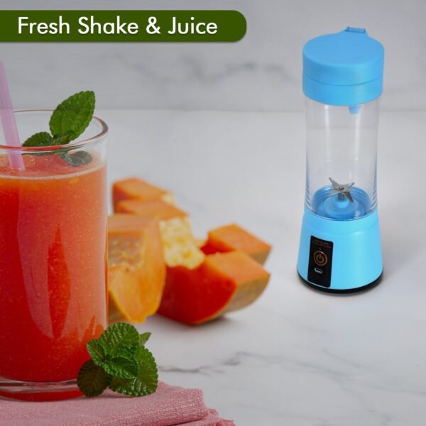 portable usb rechargeable 6 blade juicer blender