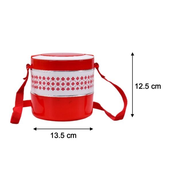 2layer adjustable insulated tiffin set of 1, blue 2 containers lunch box