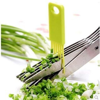 stainless steel 5 blade herb scissors