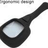 handheld led magnifying glass â€“ 6 lighted magnifier for reading & inspection