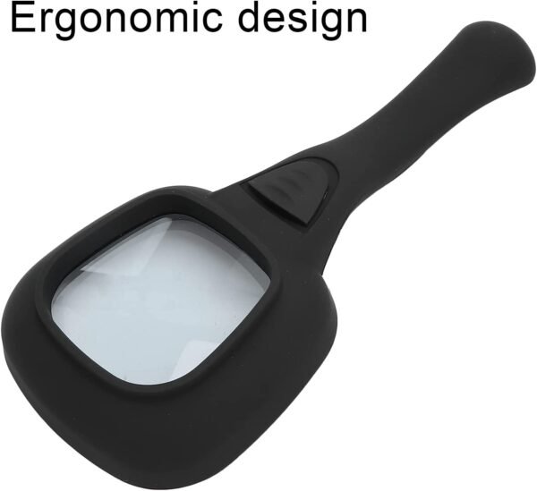 handheld led magnifying glass â€“ 6 lighted magnifier for reading & inspection