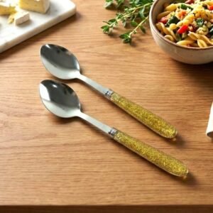 premium stainless steel dining spoon set (pack of 2)