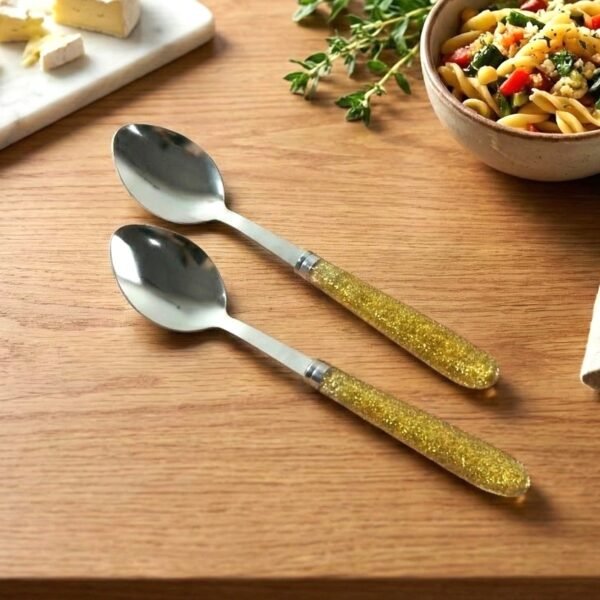 premium stainless steel dining spoon set (pack of 2)