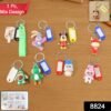 cartoon character keychain with name tag (mix design, 1 pc)