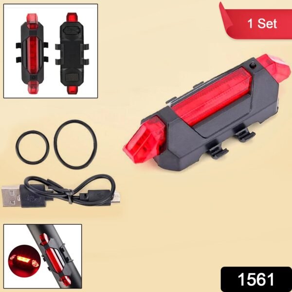 usb rechargeable bicycle led tail light set (1 set)