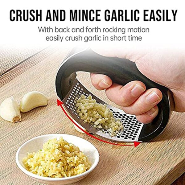 stainless steel garlic press crusher for kitchen