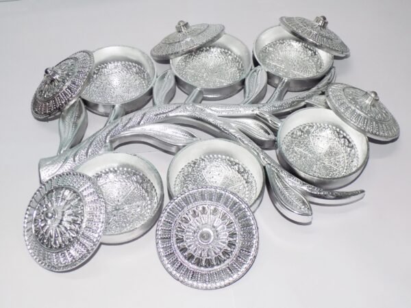 tree shape 6 compartment mukhwas dani serving tray for home & kitchen use