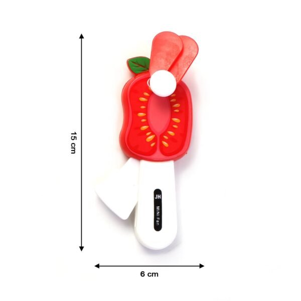 mini hand pressure fruit shaped fan for kids (1 pc / mix design)