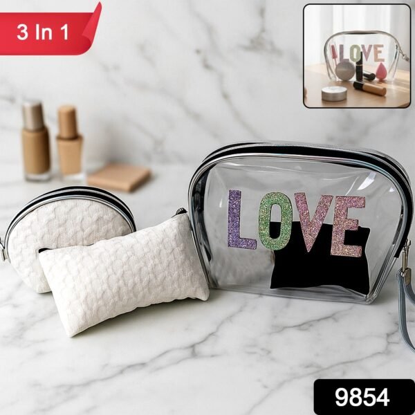 3 in 1 premium makeup bag set