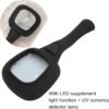 handheld led magnifying glass â€“ 6 lighted magnifier for reading & inspection