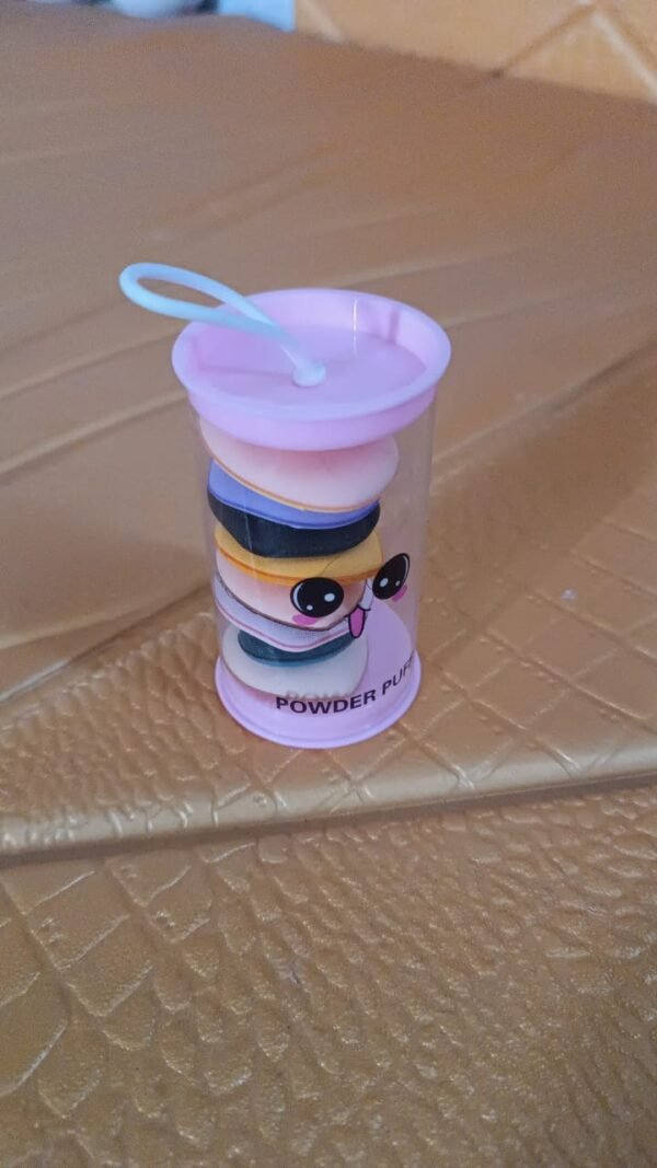 mini finger makeup powder puff (multicolour, 8 pcs set)