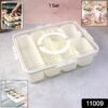 6 compartment fridge storage box with lid