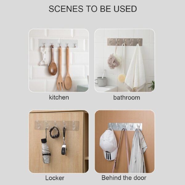 adhesive transparent heavy duty wall hook