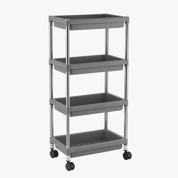 4 layer rolling storage cart with wheels set